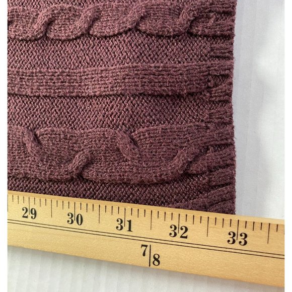 Old Navy Womens Burgundy Oversized Cable Knit Sweater Size XS Academia, Grunge - Picture 8 of 8